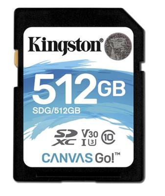 Kingston Technology Kingston 512 Go SD Canvas Go! Class 10 UHS-I U3