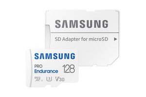 SAMSUNG PRO Endurance 128 GB microSDXC (2022) geheugenkaart UHS-I U3, Class 10, V30, Incl. SD-Adapter