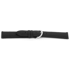 Horlogeband Universeel C144 Leder Zwart 12mm