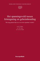 Het spanningsveld tussen feitengaring en geheimhouding - B.J. Drijber, D.J.B. de Wolff, T.M. Snoep - Paperback (9789462128408) - thumbnail