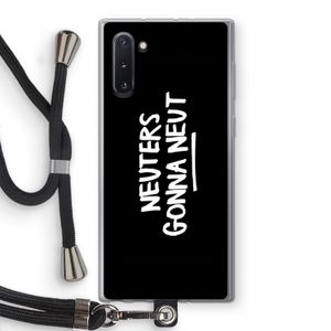Neuters (zwart): Samsung Galaxy Note 10 Transparant Hoesje met koord