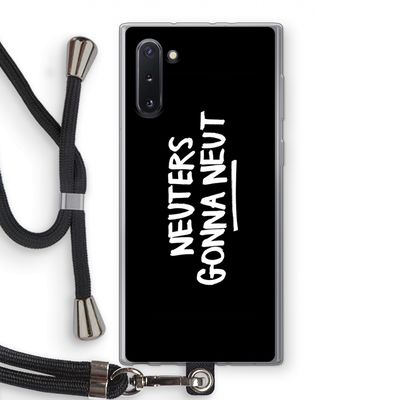 Neuters (zwart): Samsung Galaxy Note 10 Transparant Hoesje met koord