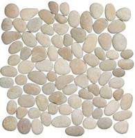 Stone Line Pebbles Mozaiek Tegel Kiezel - Beige Kiezels Ongeglazuurd 300x300mm