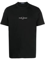 Fred Perry t-shirt en coton à logo brodé - Noir - thumbnail