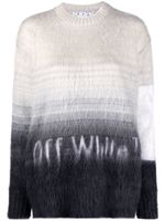 Off-White pull à logo en intarsia - Gris - thumbnail