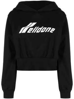 We11done hoodie à logo imprimé - Noir