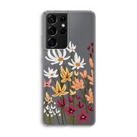 Painted wildflowers: Samsung Galaxy S21 Ultra Transparant Hoesje