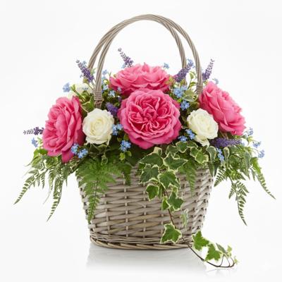 Hengselmand Wilg ? 32 x 18 x 22 cm - handgevlochten - Plantenmand - bloemenmand - mand