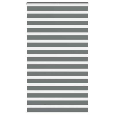VidaXL Zebra rolgordijn 130x200 cm stofbreedte 125,9 cm donkergrijs