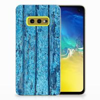 Samsung Galaxy S10e Bumper Hoesje Wood Blue