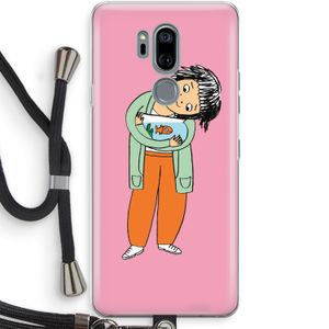 Visknuffel: LG G7 Thinq Transparant Hoesje met koord
