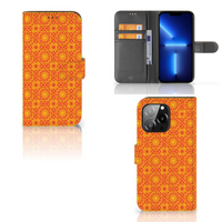 iPhone 13 Pro Telefoon Hoesje Batik Oranje - thumbnail