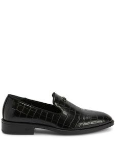 Giuseppe Zanotti mocassins Imrham à effet peau de crocodile - Noir