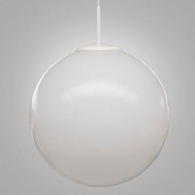 Pendelarmatuur Bol van polyethyleen pendel wit diameter 450mm E27 13010