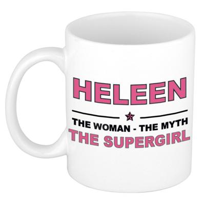 Heleen cadeau mok - Woman Myth Supergirl - naam koffiemok - 300 ml - collega - moederdag Heleen cadeau mok - Woman Myth Supergirl - naam koffiemok - 300 ml - collega - moederdag