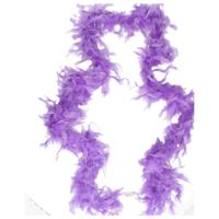 Carnaval verkleed boa met veren - 2x - paars - 180 cm - 45 gram - Glitter and Glamour - thumbnail