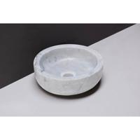 Forzalaqua Verona Xs waskom 30x30x10cm Rond Natuursteen Carrara gepolijst 100442 - thumbnail