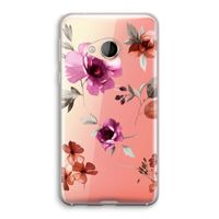 Geschilderde bloemen: HTC U Play Transparant Hoesje
