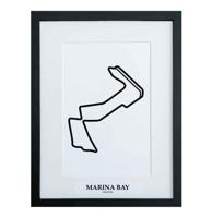 Formule 1 Circuit Marina Bay Singapore 3D Print - Zwart