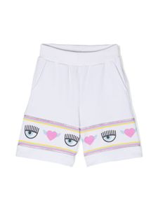 Chiara Ferragni Kids short Maxi Logomania - Blanc