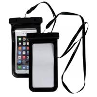 Benson Waterdichte telefoonhoes - 2x - meerdere ritsvakken - verstelbare riem - 18 x 14 cm - lichtge Benson Waterdichte telefoonhoes - 2x - meerdere ritsvakken - verstelbare riem - 18 x 14 cm - lichtge