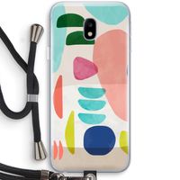 Bold Rounded Shapes: Samsung Galaxy J3 (2017) Transparant Hoesje met koord