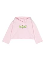 Chiara Ferragni Kids hoodie en coton stretch à logo brodé - Rose