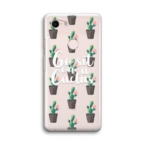 Cactus quote: Google Pixel 3 Transparant Hoesje