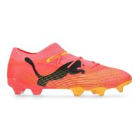 PUMA Future 7 Ultimate Low Gras / Kunstgras Voetbalschoenen (MG) Roze Zwart Oranje - thumbnail