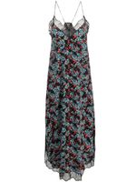 Zadig&Voltaire Risty floral-print silk slip dress - Noir - thumbnail