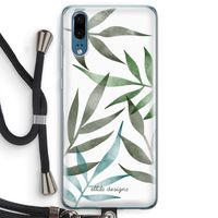 Tropical watercolor leaves: Huawei P20 Transparant Hoesje met koord