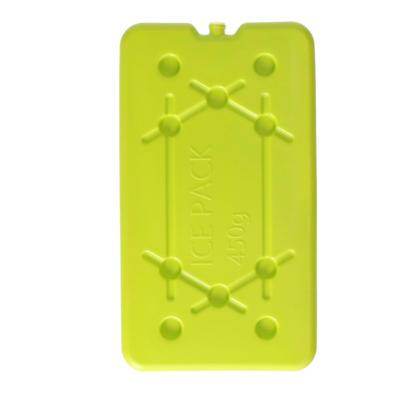 Platte Koelelementen 450 gram - 14 x 25 x 1 cm - geel - Voor koelbox en koeltas