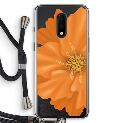 Orange Ellila flower: OnePlus 7 Transparant Hoesje met koord