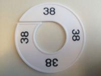 Maatring 9cm wit/zwart 38