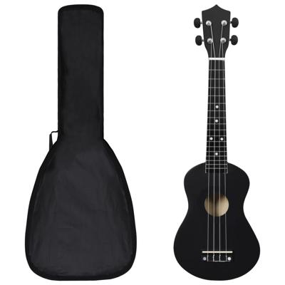 VidaXL Ukuleleset met tas voor kinderen sopraan 23&apos;&apos; zwart