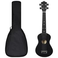 VidaXL Ukuleleset met tas voor kinderen sopraan 23&apos;&apos; zwart