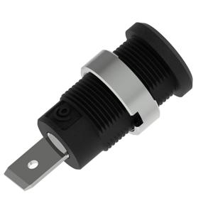 Electro PJP 3266-C-CD1-N Veiligheids-labconnector, female Stift-Ø: 4 mm Zwart 1 stuk(s)