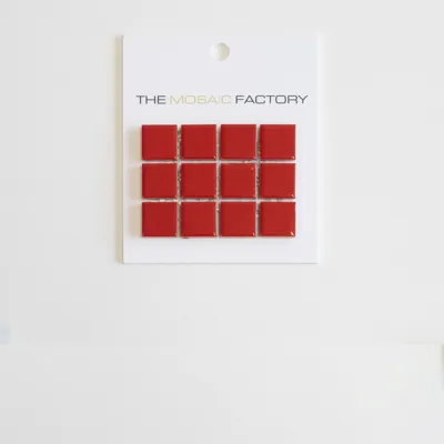 The Mosaic Factory Barcelona Mozaiek Tegel Vierkant - Rood Porselein Geglazuurd 300x300 mm