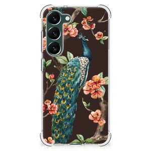 Samsung Galaxy S23 Plus Case Anti-shock Pauw met Bloemen