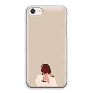 I drink wine: iPhone 8 Transparant Hoesje