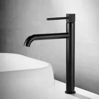 Zwarte Wastafelkraan | Messing | Enkele Handgreep - Modern & Elegant
