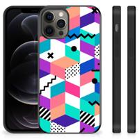 iPhone 12 Pro Max Grip Case Blokken Kleurrijk