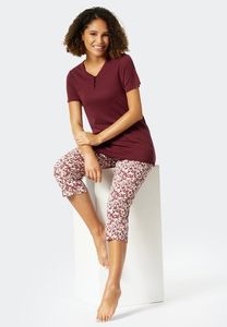 Schiesser Schiesser Pyjama 3/4, korte mouw plum 176994 46/3XL