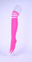 Overknee kousen pink wit