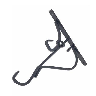 Plantenhanger - 2x - zwart - metaal - 25 x 24 cm - weerbestendig voor buiten