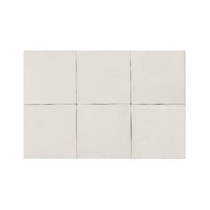 Cifre Cerámica Zellige keramische wandtegel 10 x 10 cm, White