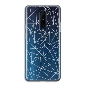 Geometrische lijnen wit: OnePlus 7 Pro Transparant Hoesje