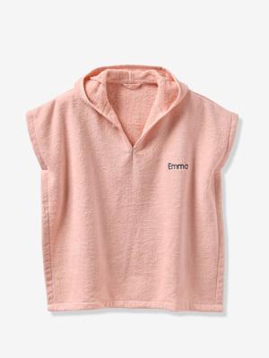 Badponcho baby personaliseerbaar Animal lichtroze