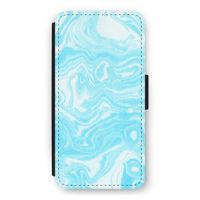 Waterverf blauw: iPhone 12 Pro Max Flip Hoesje
