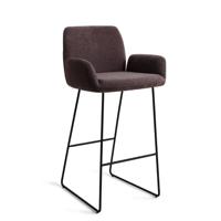 Jesper Home Barkruk 'Misaki' Slide Black, kleur Almost Black (zithoogte 75cm)